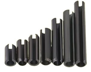 CLENEA Geteilter Federdübel Spannstift Elastischer zylindrischer Splintstift Dübel Elastischer zylindrischer Schlitzstift Kohlenstoffstahl(6mm,M12)