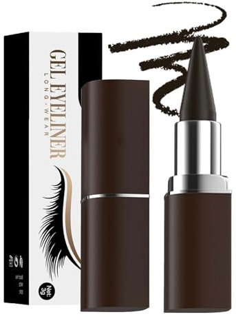 Eyeliner Waterproof - Stylo eyeliner mat - Noir - Séchage rapide et résistant aux taches - Crème pour le trait des paupières - Un maquillage quotidien longue durée (marron)