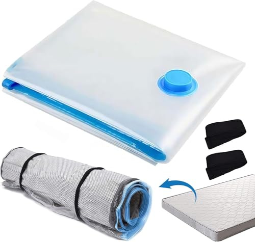 Vakuumbeutel für Matratzen, 240x130cm Aufbewahrungsbeutel für Matratze, Vakuum Kompressionsbeutel, Große Vakuumbeutel Matratzen für Schaumstoff-, Gel- & Latexmatratzen