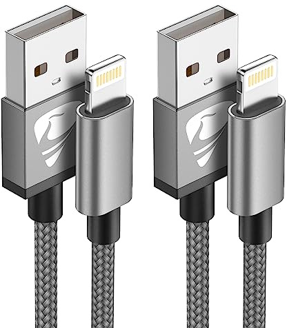 iPhone Charger Cable 2Pack 1M MFi Certified Lightning Cable Fast Charging Lightning Cord Braided USB Fast Charge Lead for iPhone 14 13 12 11 Pro Max XS XR X 8 7 6 Plus 5 SE iPad and iPod
