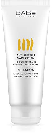 LABORATORIOS BABÉ - Crema Antiestrías 200 ml | Correctora y Reafirmante con Rosa de Mosqueta y Centella Asiática | Previene y Atenúa Estrías de Adelgazamiento, Embarazo, Pecho y Pubertad