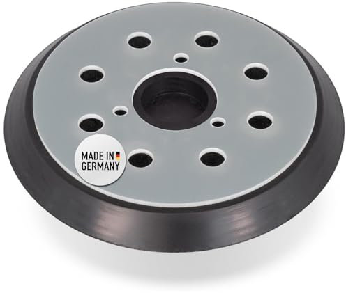DFS Schleifteller 125mm Klett kompatibel mit MAKITA Exzenterschleifer BO5031, M9204, BO5021, BO5041 als Makita Ersatzteile, Stützteller, Kletthaftteller - MEDIUM/HART