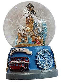 London Collage Souvenir Snowglobe Snowstorm