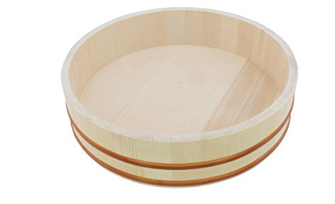 BambooMN 15.3 Hangiri Oke Sushi Rice Cooling Bowl/Tub, 1 Piece - Jumbo