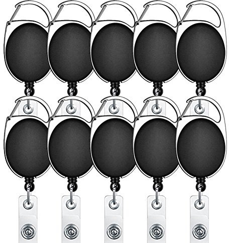 Selizo Schlüsselanhänger Ausziehbar,10 Pack Ausweis JoJo,Einziehbarer Ausweishalter Schlüsselrolle, Schlüsselanhänger Schlüsselband Ausziehbar für Kartenhalter Ausweis, Kartenhalter, Schlüsselkarte