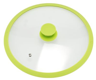 bremermann - Tapa de Cristal con Borde de Silicona para ollas y sartenes de 28 cm (Verde)