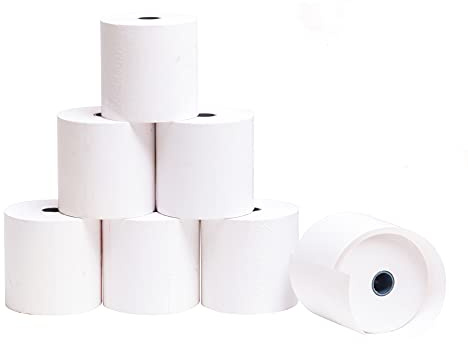 OFITURIA ® 20 Rollos Papel Térmico 57x35x12 mm para Sumadora Impresora TPV, Sin Bisphenol A