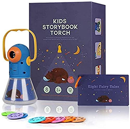 Matteobenni Kids Multifunctional Story Projector, Night Lights Projector Storybook Toy, Educational Toys Gifts for 3-12 Year Old Boys/Girls