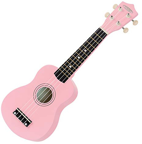 Classic Cantabile US-50 PK Sopranukulele - Ukulele mit 12 Bünden - leichtgängige Gitarrenmechanik - Weiße Nylon-Saiten - Pink | 5 cm), 12 Bünde, Bundmarkierungen im 5., 7. und 10. Bund, Sattelbreite: 35 mm, Offene Stimm-Mechaniken, Weiße Nylon-Saiten
