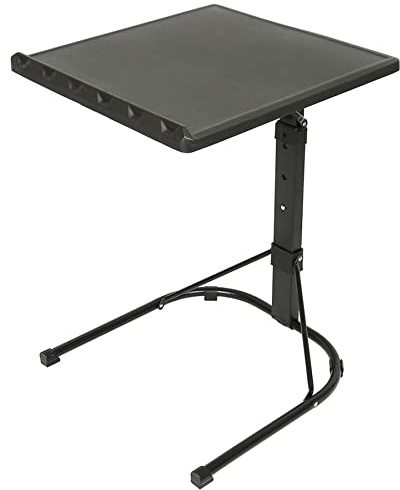 HUOLE Höhenverstellbar Laptop Tisch für Bett Sofa, Outdoor Klappbar Beistelltisch für krankenbett Büro Schlafzimmer 43 * 43 * 69cm (schwarz)