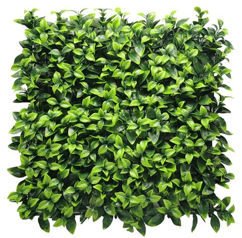 KARAT Pflanzenwand - Kunstpflanze zur Wandmontage - 50 x 50 cm - Wandgarten - Künstliche Pflanze Deko für Wand, Balkon & Garten - Gardenia (16 Stück = 4 m²)
