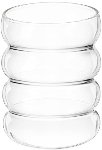 HANABASS 3pièces Verre à Eau Café Verre Borosilicate Tasse Multifonctionnelle Pour Boissons Chaudes Et Froides Design Élégant Et Pratique Pour Maison Et Bar