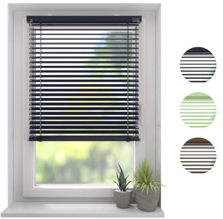 Radeco® Aluminium Jalousie 25 mm Blau 110 x 175 cm