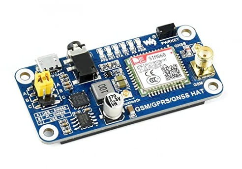 Coolwell Raspberry Pi GSM HAT GSM/GPRS/GNSS/Bluetooth Modul für Raspberry Pi 4B+ 4B 3B+ 3B 2B + Zero W WH basierend auf SIM868 unterstützt SMS, Anrufe, E-Mail usw