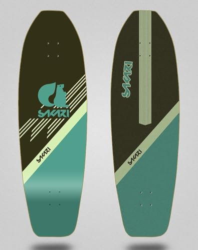 Sakari Surfskate Deck Monopatin Skateboard, Vin Art Blue 31,5