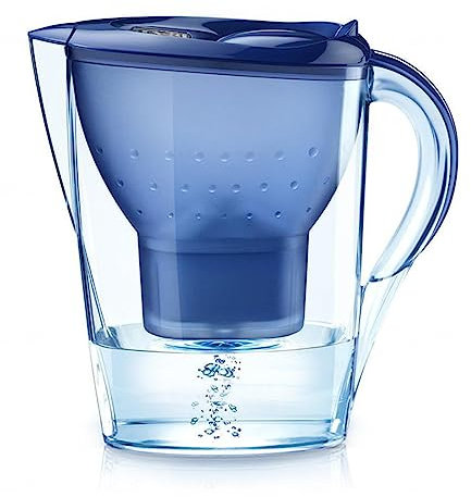 EvAnem 3.5 Litres Compact Fridge Water Filter Jug, Slim Fridge Fit Jug, Includes 1 Filter Cartridge Reduce Lime, Chlorine Heavy Metals,A