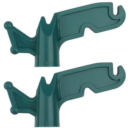 BOXOB 2pcs Crochet pour Perche Télescopique, Diamètre Intérieur de 1,9cm Multi-Usages Crochet Utilitaire en Plastique Crochets pour Suspendre des Lumineuses Mangeoires à Oiseaux Cordes (Vert)