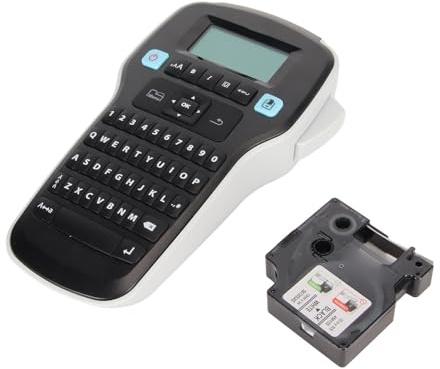 Tragbarer Etikettendrucker Label Manager, Schnelles und Einfaches Tippen, Großes Display, Drucken Benutzerdefinierter Etiketten, Praktisch und Tragbar, für Etiketten mit Einer