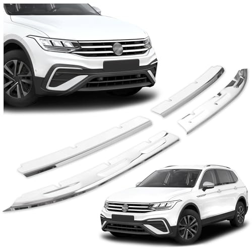 CHROMEMASTER | Compatibile con VW Tiguan 2020-2023 | Profili per Griglia Anteriore; Modanature per Griglia del Radiatore; Acciaio inossidabile Lucidato | Nuovo, Attraente Aspetto dell'Auto