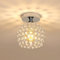 DAXGD Plafoniera da Soffitto Cristallo, Lampadario da Soffitto per Camera da letto, E27 Plafoniera in Cristallo Moderna per Corridoio Soggiorno Cucina (Senza Lampadine)