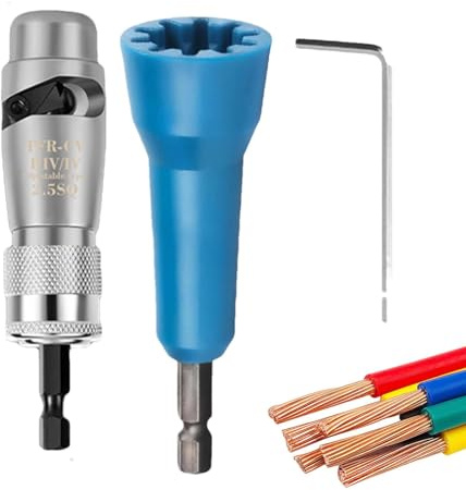 Drill Bit Wire Stripper Set | Electrical Wire Stripping Tool - Professional Electrician Tool Set, Ergonomic Wire Twisting Tool, Portable Wire Nut Twisting Tool