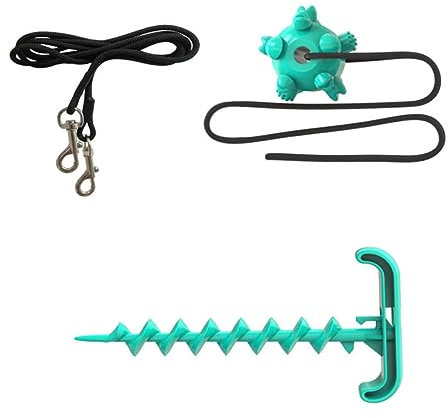BESPORTBLE Tie Out Kabel Mit Erdnagel Für Hunde Robuster Und Drehbarer Hundeanker Für Sicheres Spielen Im Freien Für Training Und Auslauf Garten Oder Park