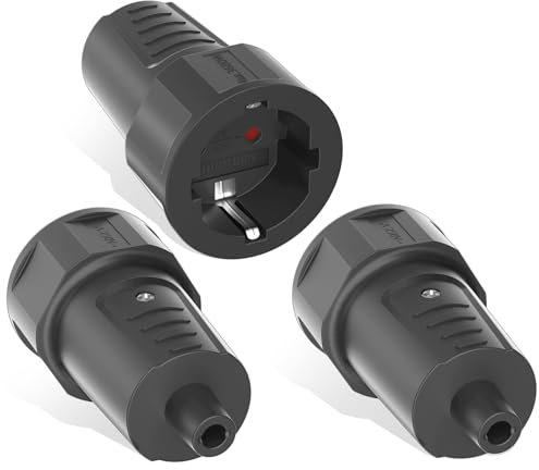 Clavija Enchufe Hembra 3 piezas, Enchufe Hembra Enchufe Hembra para Cable, Clavija Enchufe Hembra Schuko Enchufe Hembra Goma, Enchufe Hembra Redondo 250 V/16 A