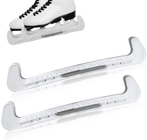 TogtherKings 1 Paar Kufenschoner Schlittschuhe, Verstellbarer Schlittschuh Schutz, Schlittschuhe Schoner mit Spring Eiskunstlauf Zubehör,Kufenschoner Für Eishockeyschlittschuhe,für Hockeyschlittschuhe
