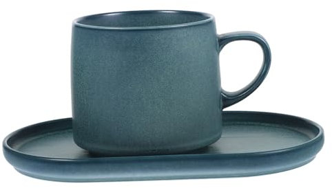 OFFSCH Vajilla De Cerámica Nordica Plato y Taza Capacidad Alta Fácil De Sostener Útil