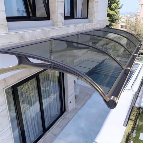 Outdoor Canopy Front Door Canopy, Awning For Door Window With Aluminum Bracket Cover Awnings, Over Door Awnings For Outside, For Sun, Rain, Snow Protection, Easy Installation(Gray,80x180cm/31x71)