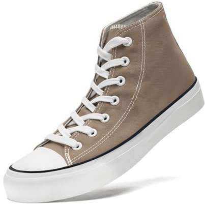sharllen Zapatillas de Deporte de Lienzo Altas Mujeres Zapatos de Lienzo de Encaje para Hombres Mujeres Bombas Plimsolls Zapatos de Tenis Casuales