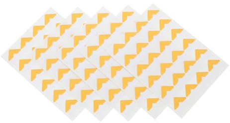 OSALADI 120 Stück Fotoeckenaufkleber Fotomontageecken Bildecken Für Fotoalbum Fotoecken Selbstklebend Klebeecken Für Fotos Bildaufkleber Fotoecken Für Sammelalben Albumecken Golden Papier