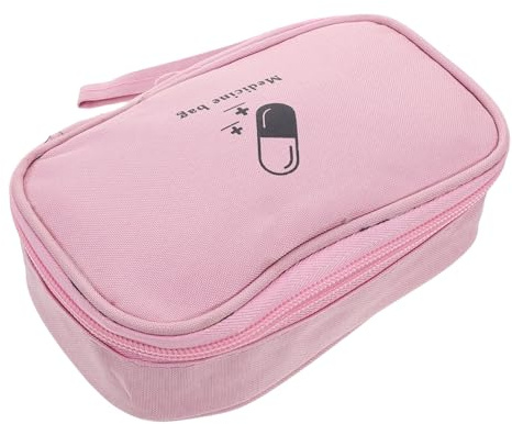 TOVINANNA Reiseapotheken Organizer Tasche aus Robustem Oxford Stoff mit Mehrlagigen Fächern Tragbarer Medizinbeutel zum Schutz von Medikamenten für Zuhause und Outdoor Einsätze