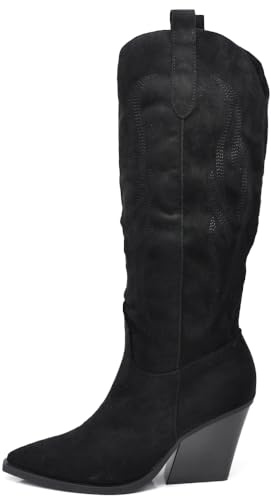 IF Fashion Stivali Cowboy Western Texani Scarpe da Donna A Punta Camperos LY80-12