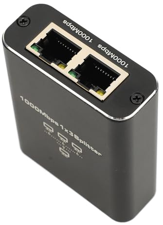 ZASCHMOY Gigabit Ethernet Splitter da 1 a 3 Splitter LAN RJ45 con Cavo USB per Espansione della Rete da 1000 Mbps Ad Alta velocità - Compatibile con Cavi Cat5/5E/6/7/8