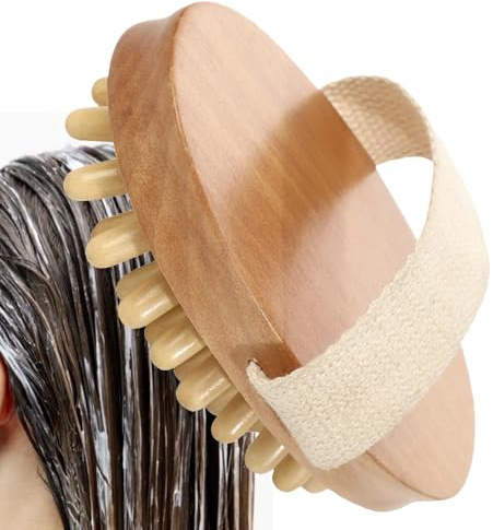 Gihioue Brosse de massage en bois, relaxation musculaire, spa | Peigne de massage apaisant en bois pour soins quotidiens, maison, voyage, unisexe