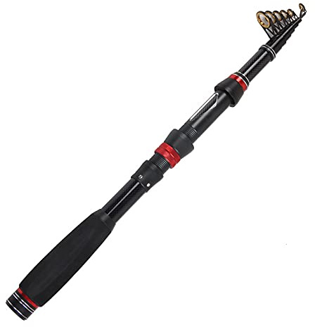 Teleskoprute,Angelrute Carbon Ultra Kurze mini Meer Otter werfen 1,5,8 2.4, Meter kleines Meer(1.8)