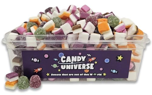 Candy Universe® Dolly Mix 800g Tub – Retro Assorted Pick and Mix Sweets – Traditional Colourful Mixture of Fondant & Jelly Candy for Parties, Gifts & Sharing - Bulk Sweet Tub
