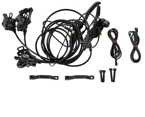 Kit de frenos de disco hidráulicos con pinzas dobles delanteras y botón de estacionamiento, aleación de aluminio E-For Bike Braking System para eléctrico