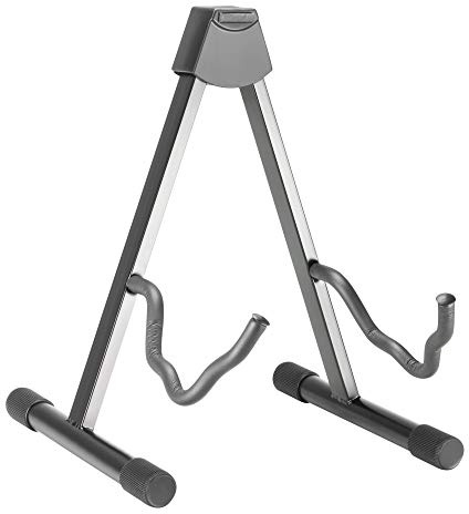 Adam Hall Stands SGS 103 - Gitarrenständer universal für Akustik- und E-Gitarre mit Softauflage, Stahl, schwarz