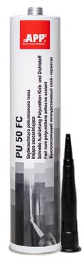 APP PU 50 FC Colla Poliuretanica - Adesivo Sigillante Isolante Impermeabile Multifunzionale | Colla Impermeabile - Eccellente come Adesivo Parabrezza Auto, Sigillante Perdite Acqua | Nero | 310 ml
