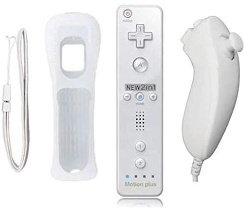mini kitty 2 en 1 Manette Plus Et Nunchunk pour Nintendo Wii - Blanc