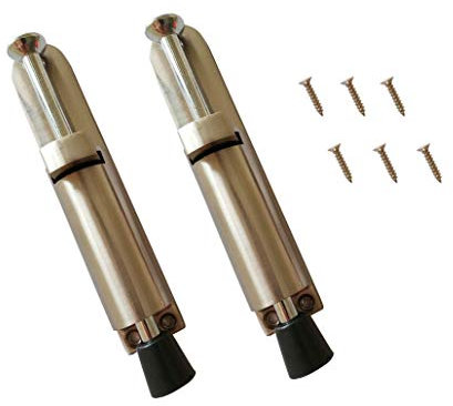 2 x Fermaporta in acciaio inox con molla + viti