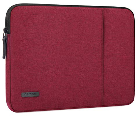 CAISON 13 inch Laptop Sleeve Ultrabook Silm Case Soft Lining Waterproof Shockproof Protective Bag for MacBook Pro 14 Air 13, 13.3 Lenovo HP ASUS Acer Chromebook Surface Laptop, Red