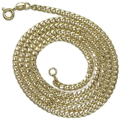 never say never 18 Karat Gelbgold Goldkette für Herren, rundes Bordsteinmodell 3 mm breit und 60 cm lang. Ring schließen. Gewicht; 7,05 g 18 Karat Gold