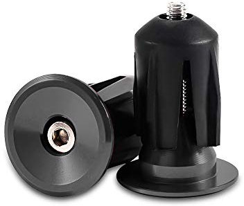 Homkeen Fahrradlenker-Endstopfen, Lenker-Endkappen, Legierung, Fahrrad-Lenkerstopfen für die meisten Fahrräder, Mountainbikes, Rennräder, Schwarz