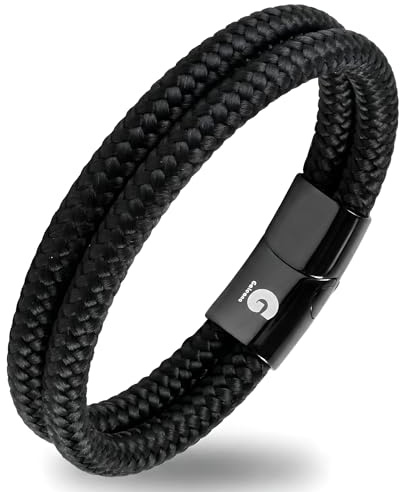 Segelrep armband flätat nautiskt med magnetlås rep armband maritim surfararmband Galeara Noa, 175, Ämne