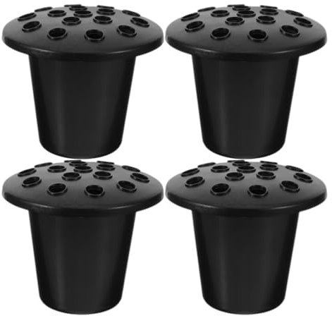 Happyyami 4pezzi Vaso Per Fiori Da Cimitero Con Base Nera Per Decorazioni Funebri e Commemorazioni Vaso Resistente Per e Celebrazioni