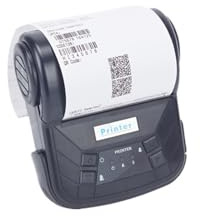 Impresora de inyección de tinta portátil, DC 5V USB 3 80mm Mini Impresora térmica inalámbrica de recibos Impresora portátil Bluetooth Soporte PC Impresora Papel Impresora para texto/código de barras/