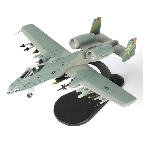 SEBUNAS 1:100 Maßstab A-10 Warzenschwein Kämpfer Modell Angriff Flugzeugmodelle A-10 Thunderbolt II Strike Flugzeug Militär Metall Druckguss Flugzeug Modellbausatz für Erwachsene Sammlung oder